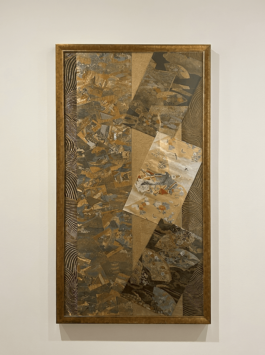 Genji collection gold-thread obi artwork No.01, framed (Other)